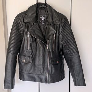 ♠️ Angel Jackets! Genuine Lambskin Classic Moto / Biker Jacket 🖤 🏍️ Size L